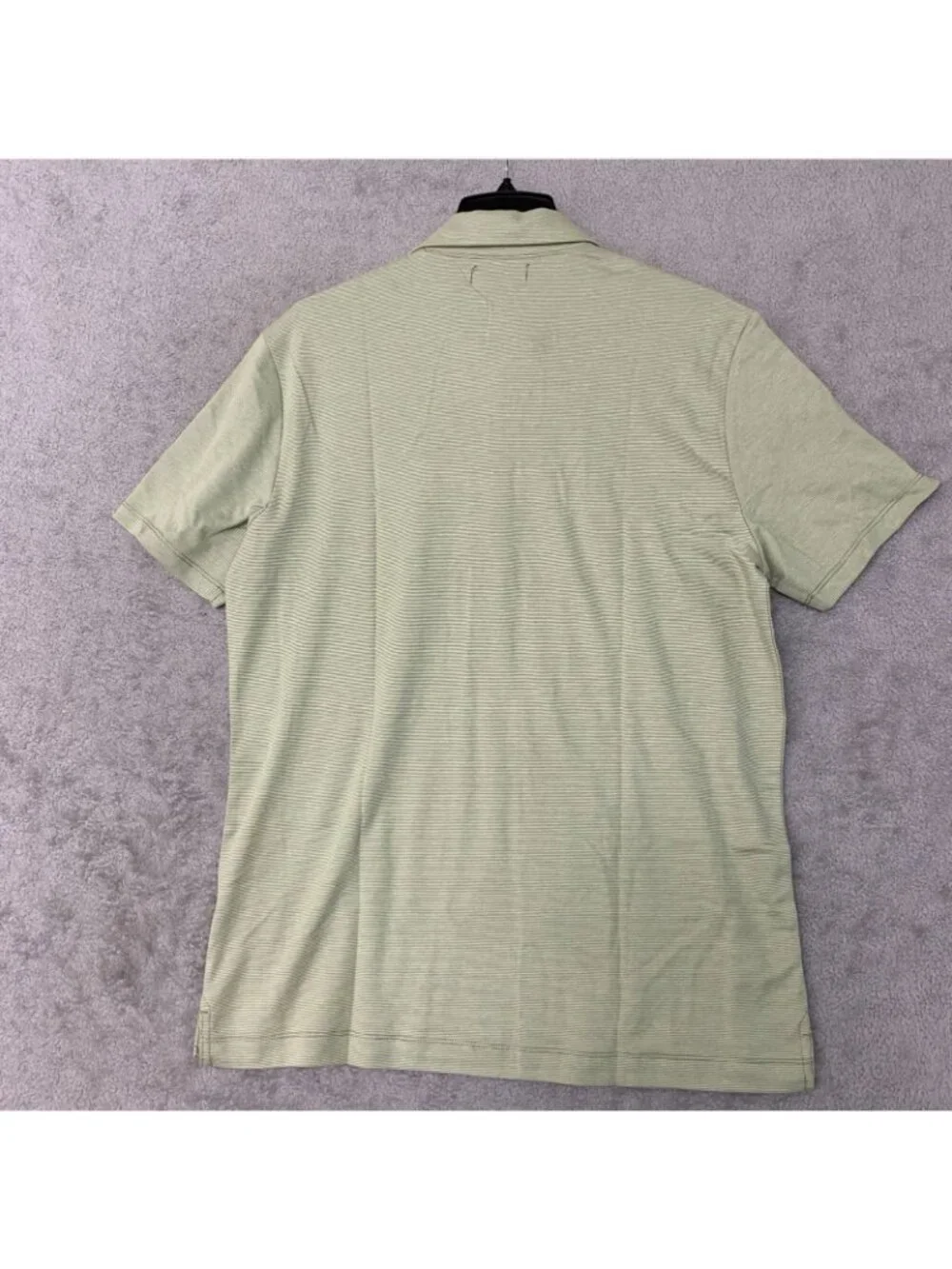 NWT Banana Republic Men's Size M Luxe Touch Green Polo Shirt Striped
